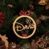 Ornament Brad Funda si Fulg de Zapada cu Sclipici - Personalizat 
