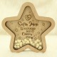 Decoratiune Steluta Personalizata cu Nume si Datele de la Nastere - 18x18 cm