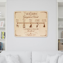 Tablou Decorativ din Lemn Fag - Povestea Noastra