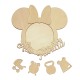 Kit Rama Foto Blank din Lemn - Nume- Lady Soricel - Personalizata