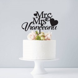 Cake Topper personalizat - Mr & Mrs