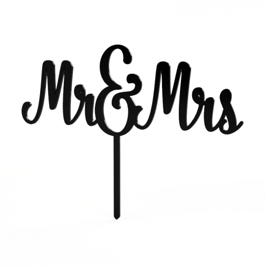 Cake Topper - Mr and Mrs
