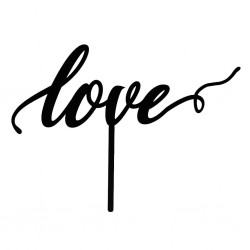 Cake Topper - Love  - Topper Tort