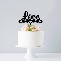 Cake Topper - Love cu Inimioare