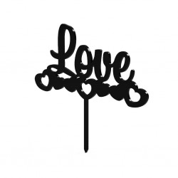 Cake Topper - Love cu Inimioare