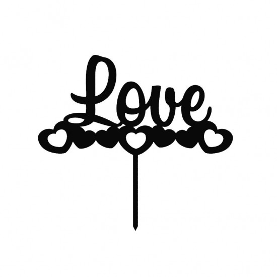 Cake Topper - Love cu Inimioare Cake Topper - Love cu Inimioare