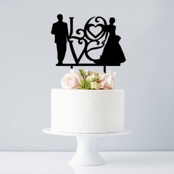 Cake Topper - Mire si Mireasa LOVE