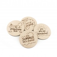 Suporturi Pahare Hello Summer - 4 buc
