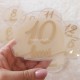 Set 12 Placute Baby Milestones din Acril - Vopsite