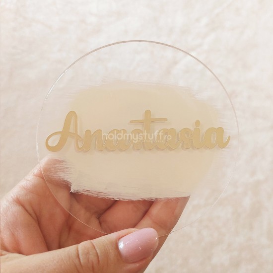 Placuta Personalizata cu Nume din Acril