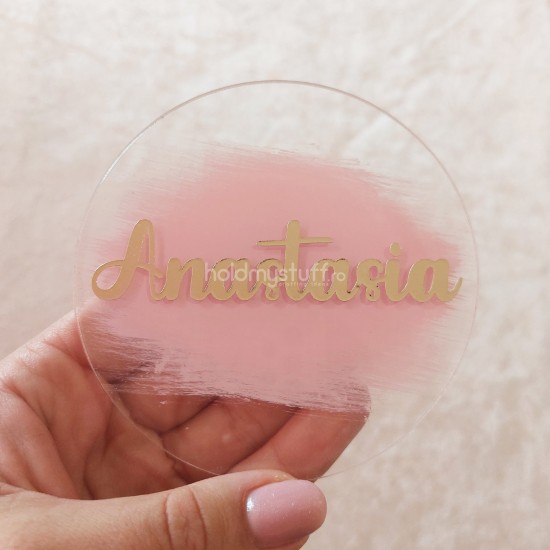 Placuta Personalizata cu Nume din Acril